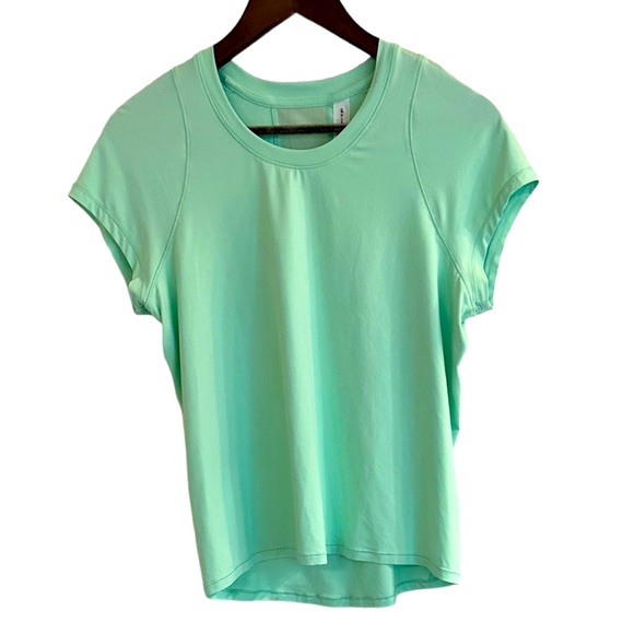 All in motion mint green back vented cap sleeve athletic top woman S - Picture 1 of 9